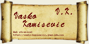 Vasko Kamišević vizit kartica
